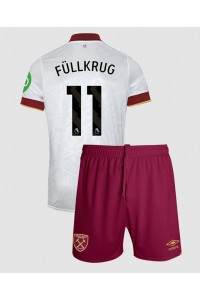 West Ham United Niclas Fullkrug #11 Jalkapallovaatteet Lasten Kolmas peliasu 2024-25 Lyhythihainen (+ Lyhyet housut)